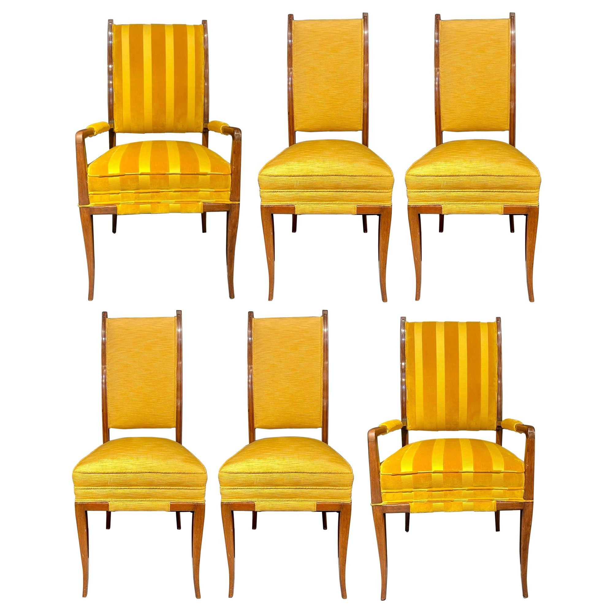 Mid-Century Modern Six Tommi Parzinger Dining Chairs, Originals