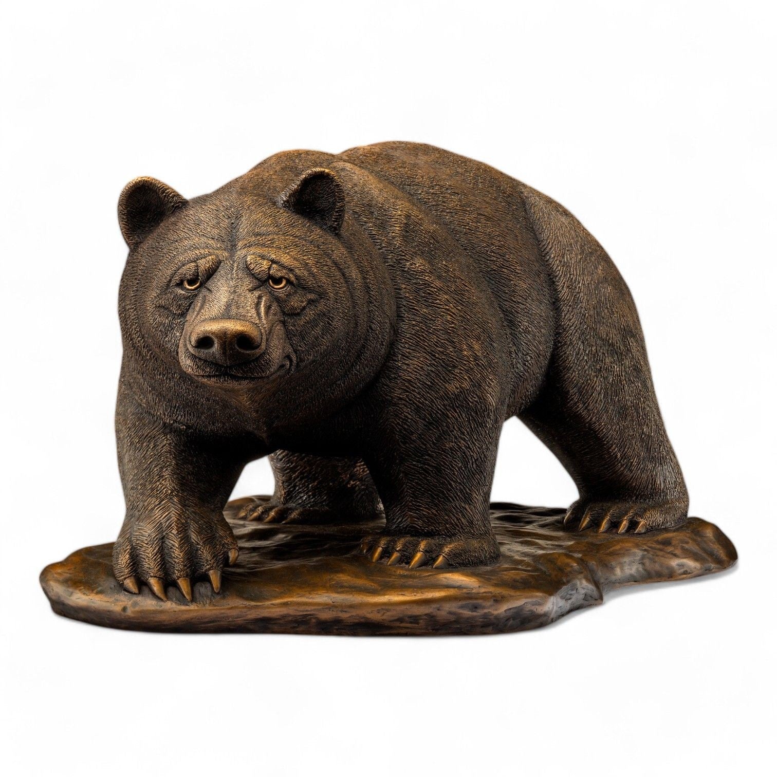 Modern American Bear Sculpture, Hot Cast Bronze, American, 21st C.