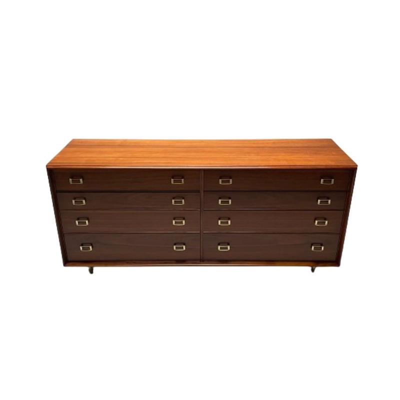 Paul Frankl, John Stuart, Mid-Century Modern, Dresser, Walnut, Brass, USA, 1950s