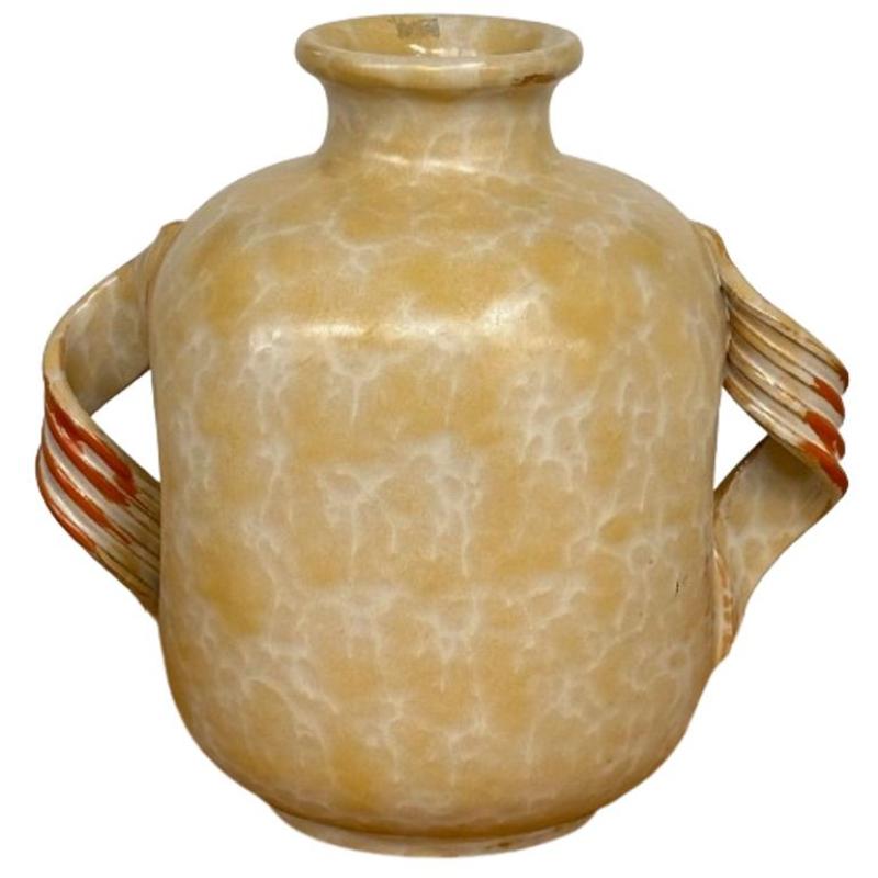 Upsala Ekeby, Swedish Mid-Century Modern, Beige Ceramic Vase, Sweden, 1930s