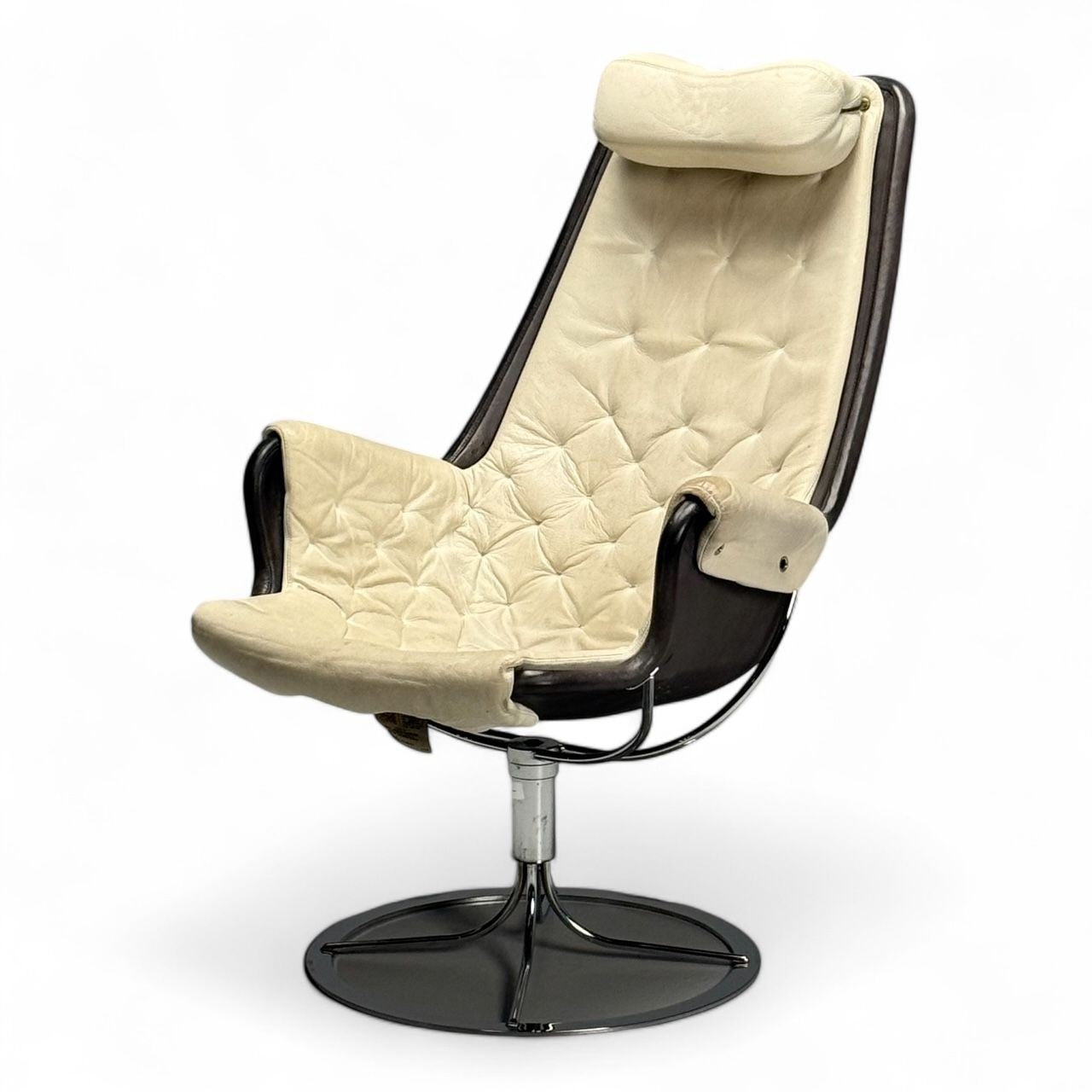 Bruno Mathsson, Dux, Mid-Century Modern, Jetson Swivel Chair, White Leather