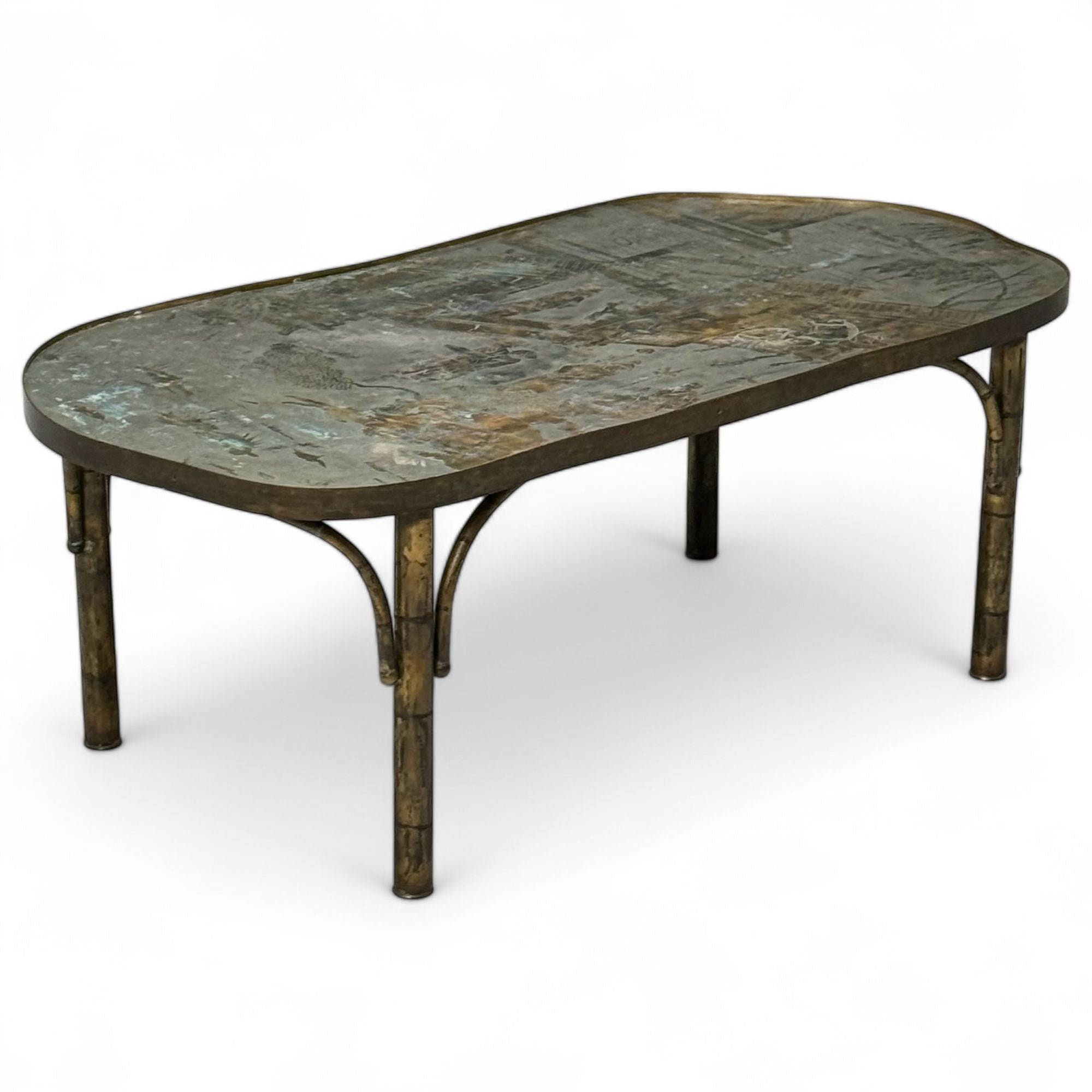 Philip and Kelvin LaVerne, Mid-Century Modern, Chan 140 Coffee Table, Bronze