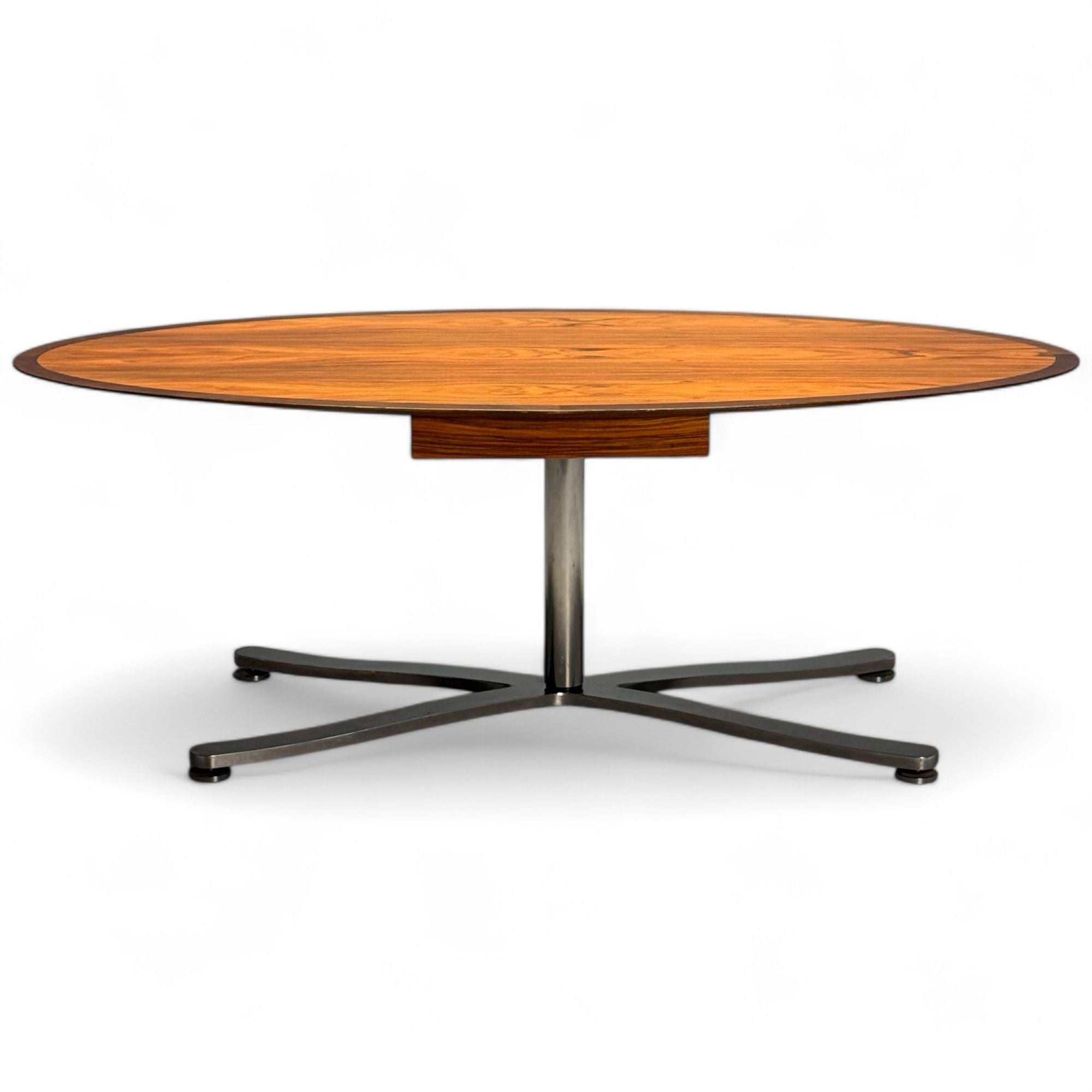 Pace, Mid-Century Modern, Writing Desk, Exotic Wood, Chrome, American, 20th C.