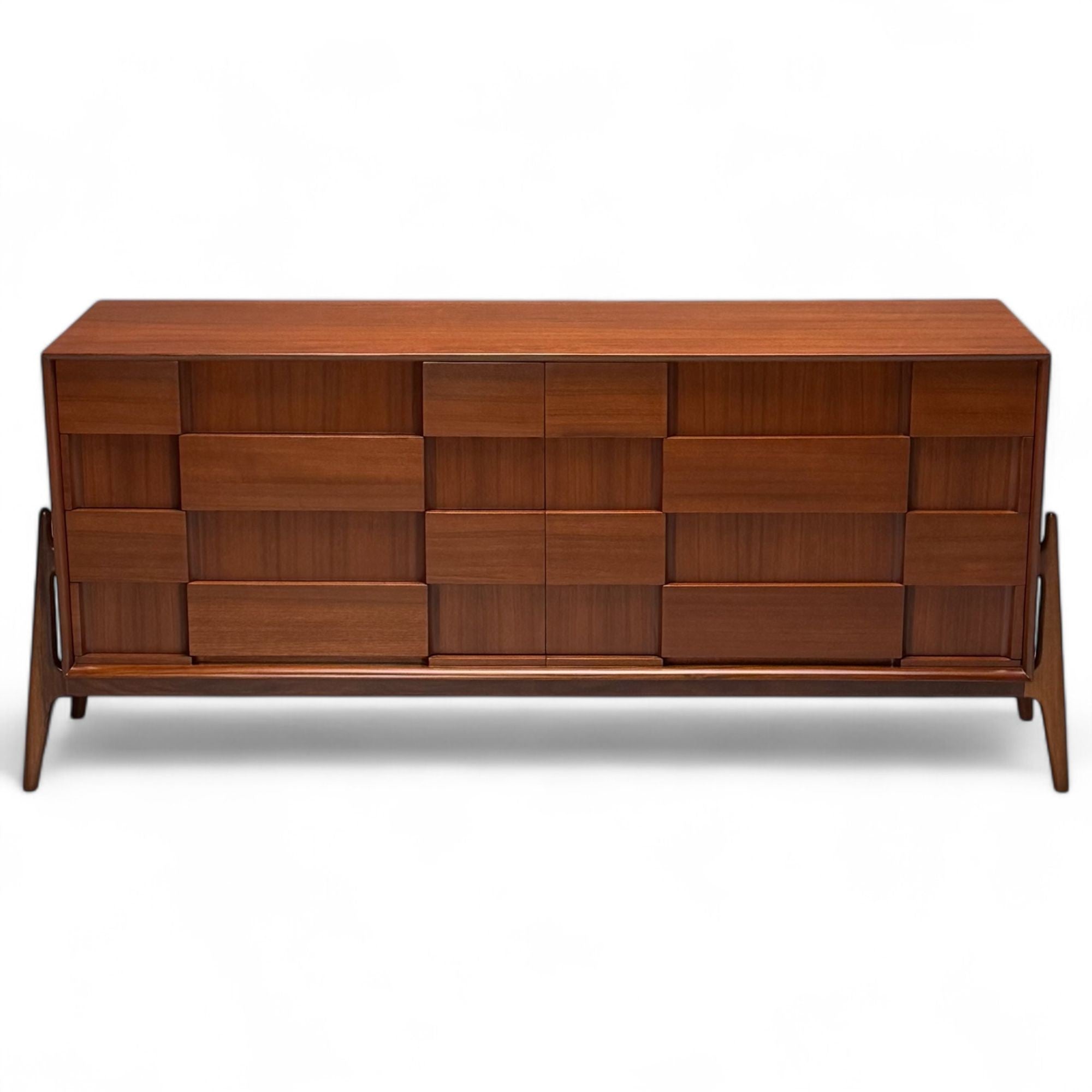 Jorgen Clausen, Danish Mid-Century Modern, Sculptural Dresser, Teak, 1960s