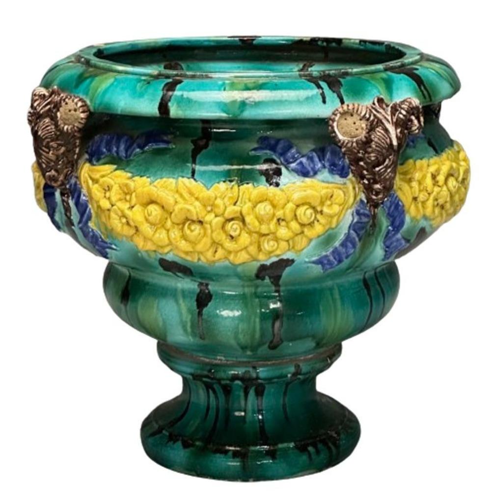 Italian, Majolica, Modern, Palatial Jardinière or Planter, Outdoor, Italy, 1960s