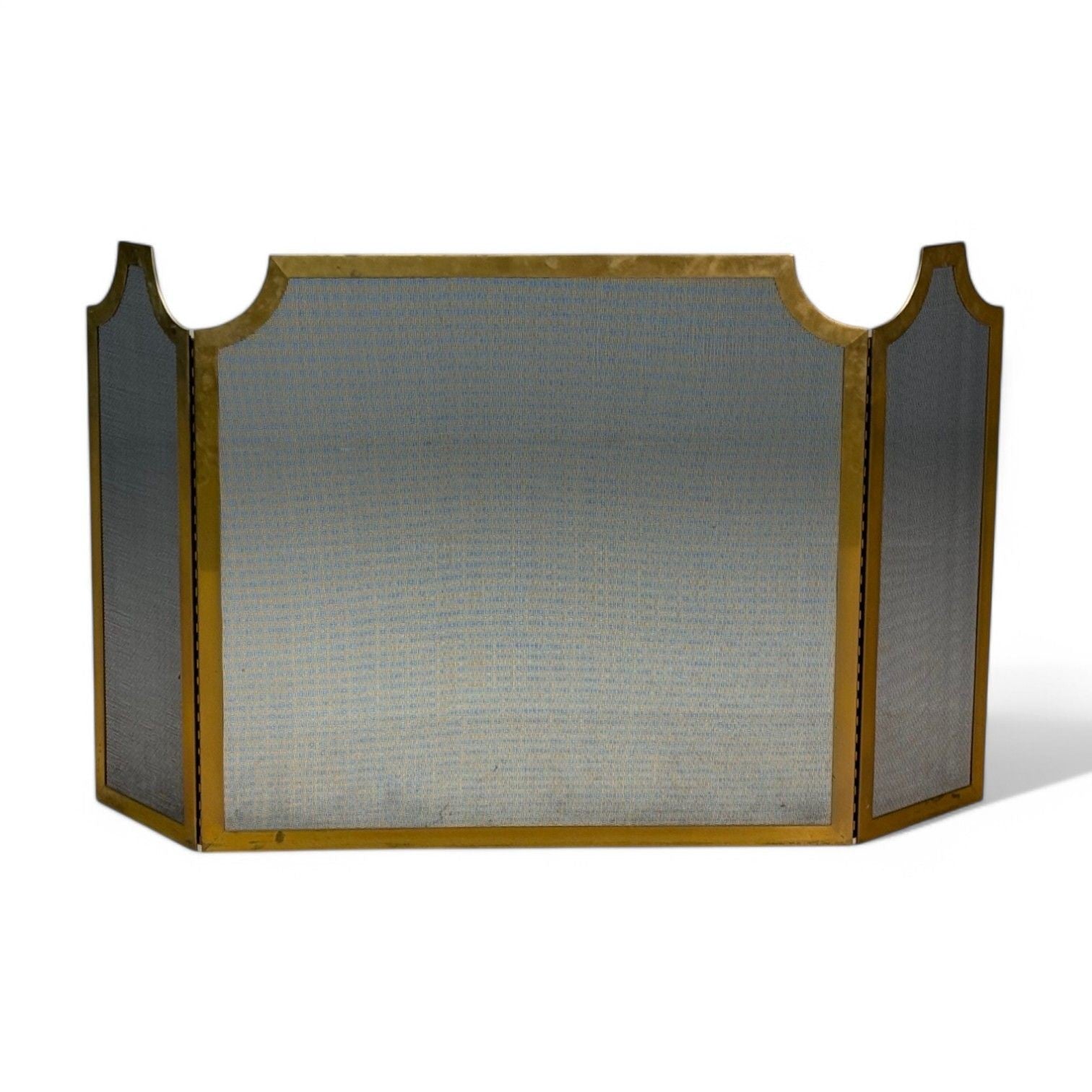 Hollywood Regency, Fire Screen, Solid Bronze, Metal Mesh, USA, 1940s