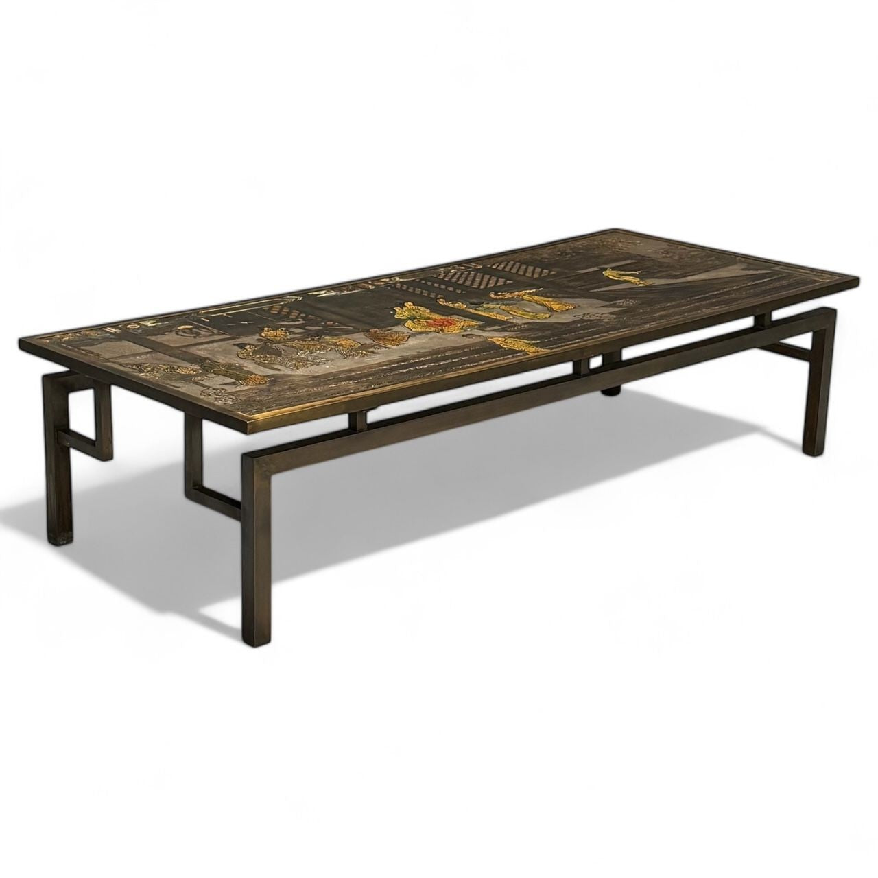 Philip & Kelvin LaVerne, Mid-Century Modern, Chin Ying Coffee Table, Bronze