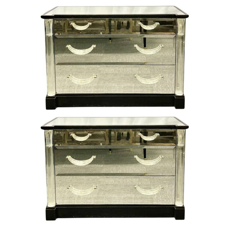 Grosfeld House, Hollywood Regency, 'Glassics' Mirrored Cabinets, USA, 1930s