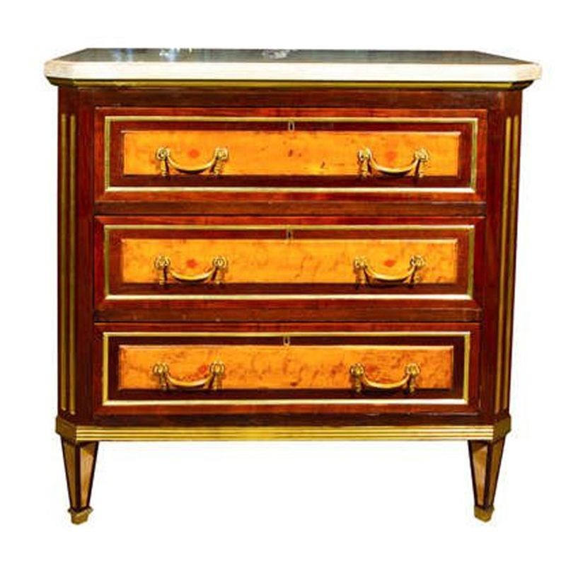 A Fine Russian Neoclassical Commode or Nightstand or Bathroom Vanity