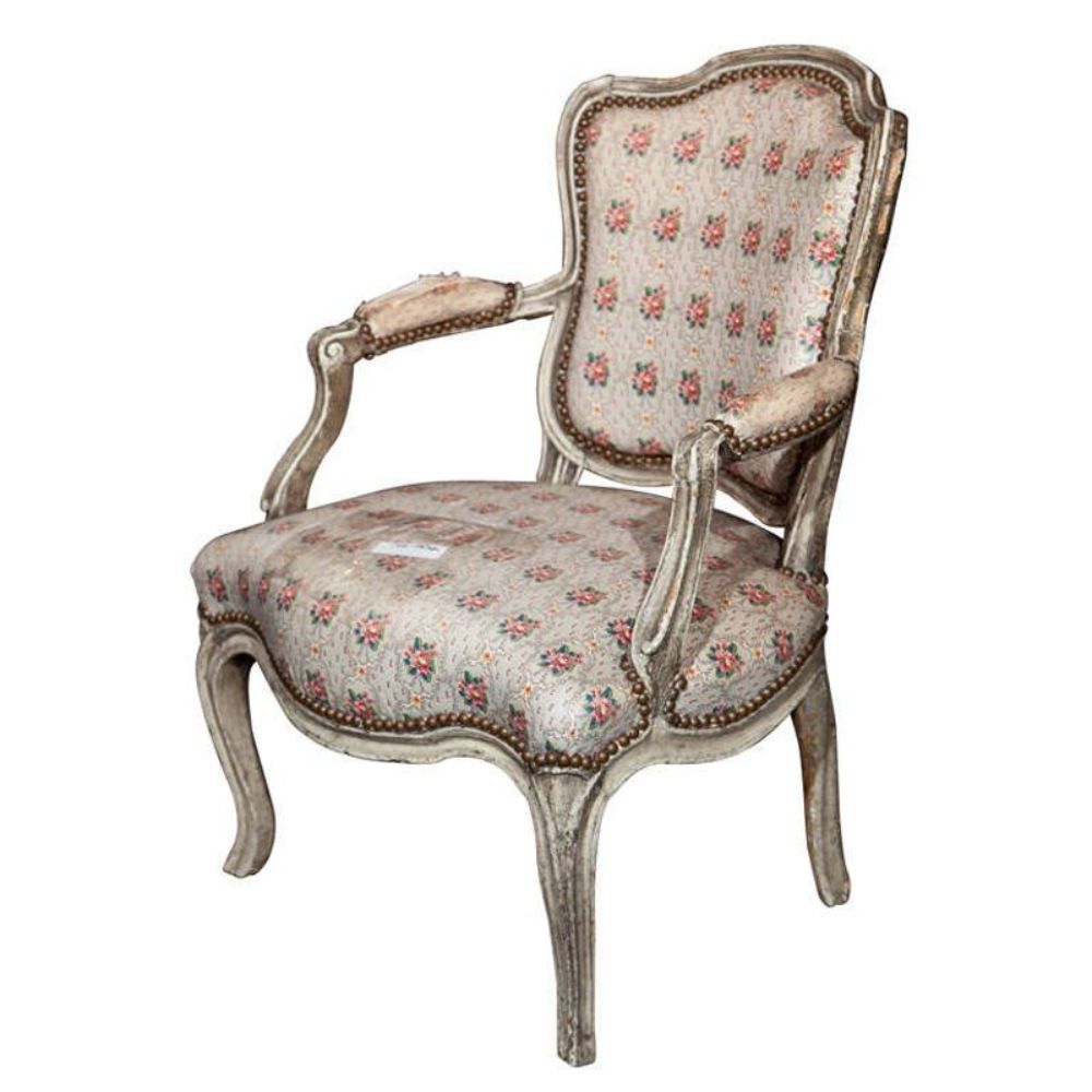 French, Painted Louis XIV Style Childs or Doll Armchair by Jansen