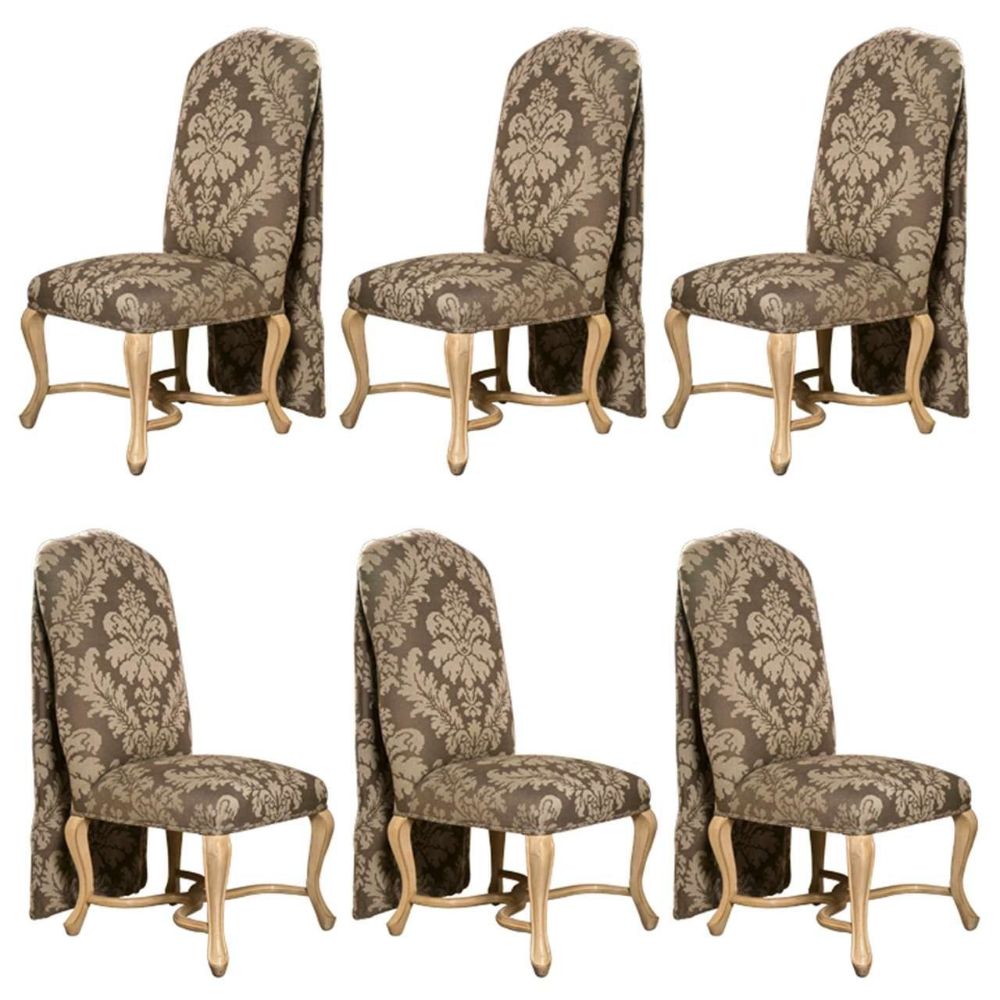 Set of Six Paint Decorated Dining Chairs by Kreis