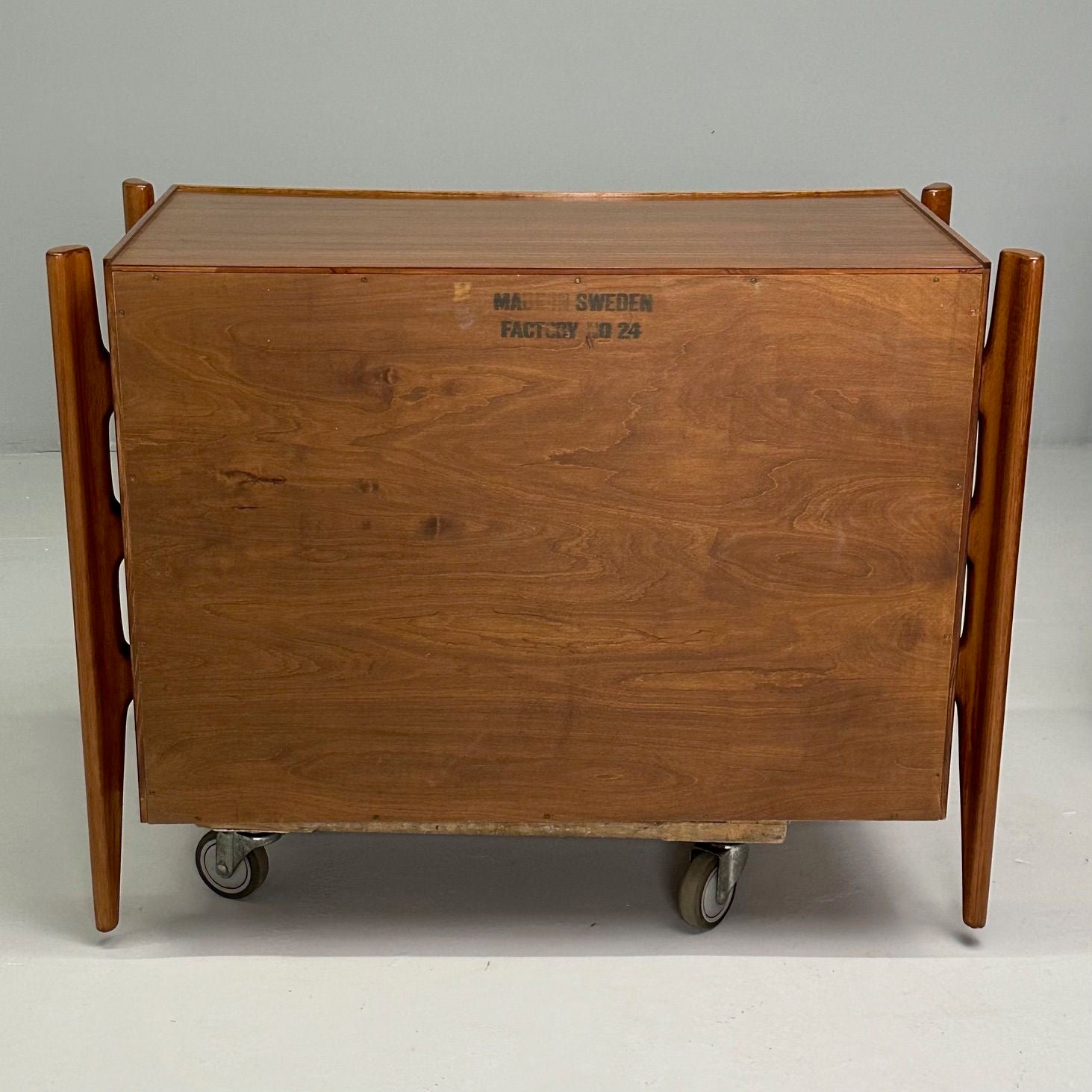 William Hinn, Swedish Mid-Century Modern, Sculptural Dressers, Walnut, 1970s