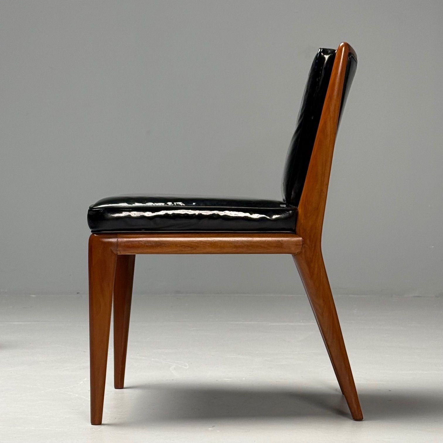 T.H. Robsjohn Gibbings, Widdicomb, Mid-Century Modern, Six Dining Chairs, Walnut