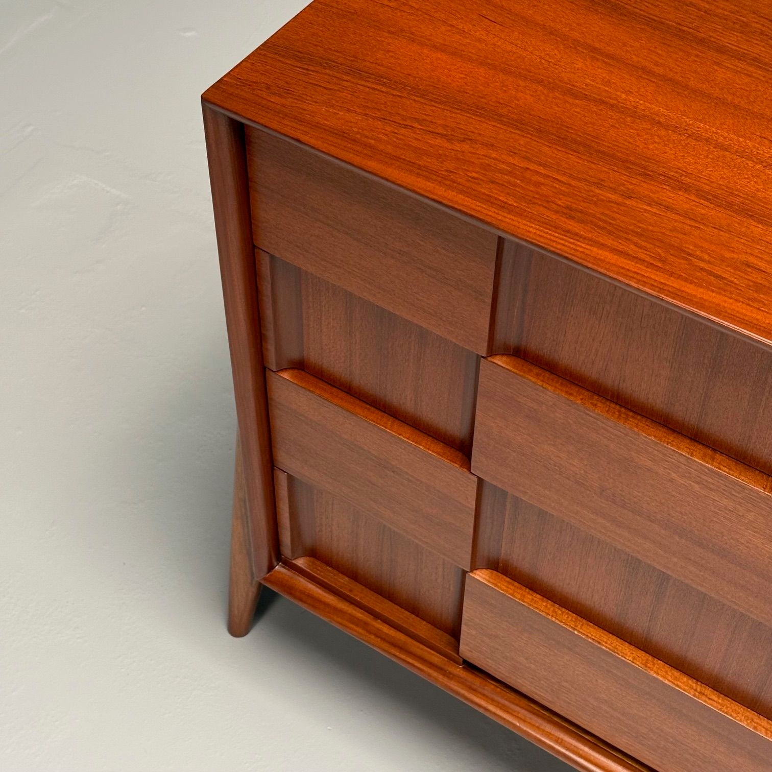 Jorgen Clausen, Danish Mid-Century Modern, Sculptural Dresser, Teak, 1960s