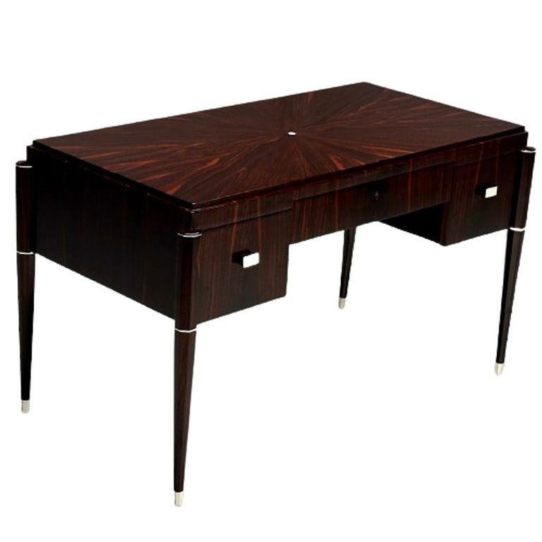 Jacques Ruhlmann Style, French Art Deco, Writing Desk, Macassar, France, 1930s