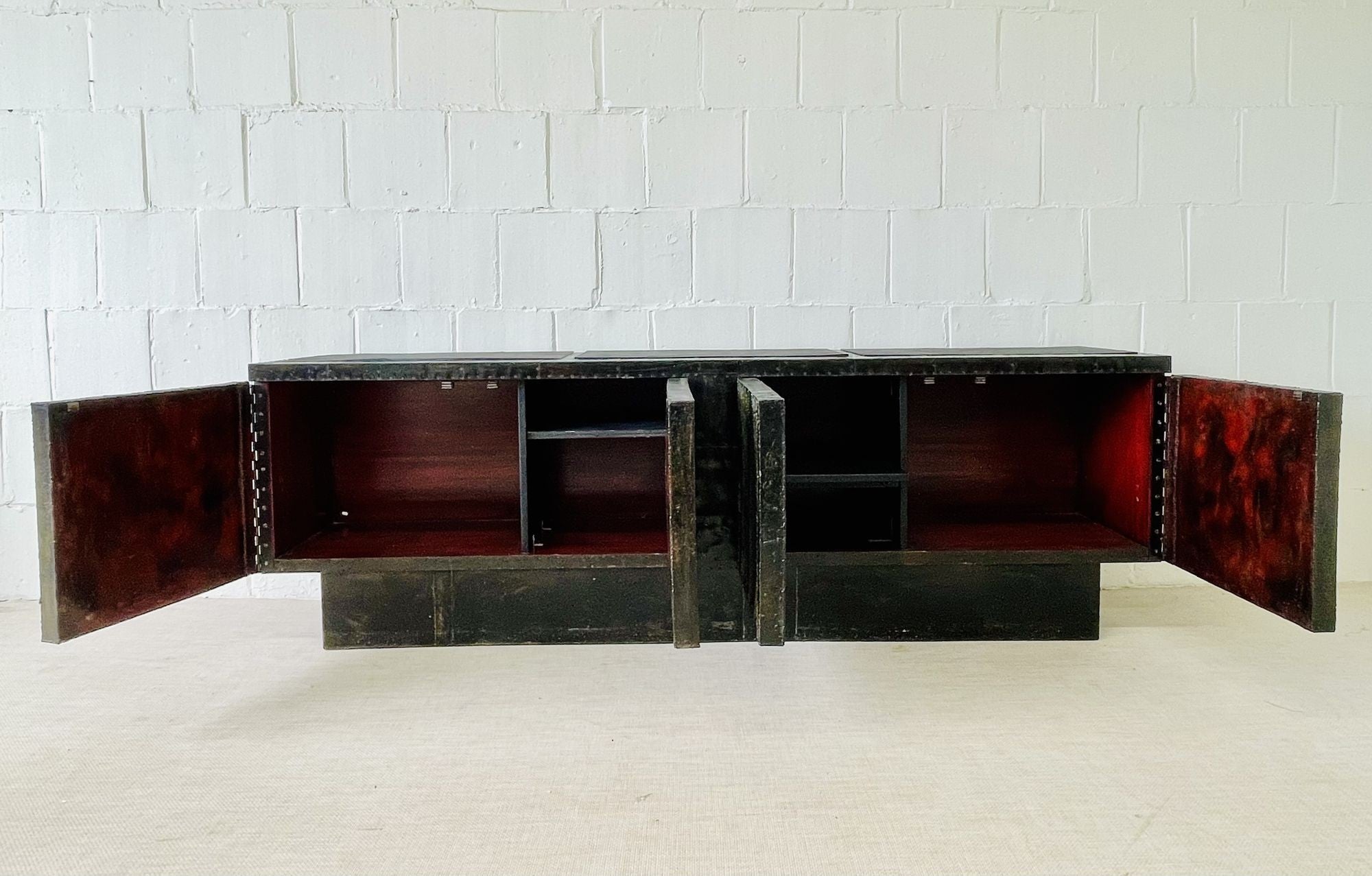 Paul Evans, Brutalist Mid-Century Modern, Monumental 'Deep Relief' Sideboard, USA, 1968