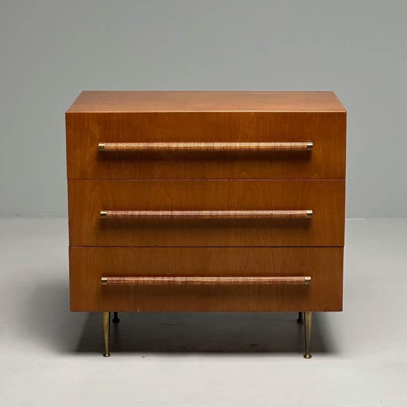 T.H Robsjohn-Gibbings, Widdicomb,, Mid-Century Modern Chest, Walnut, Cane