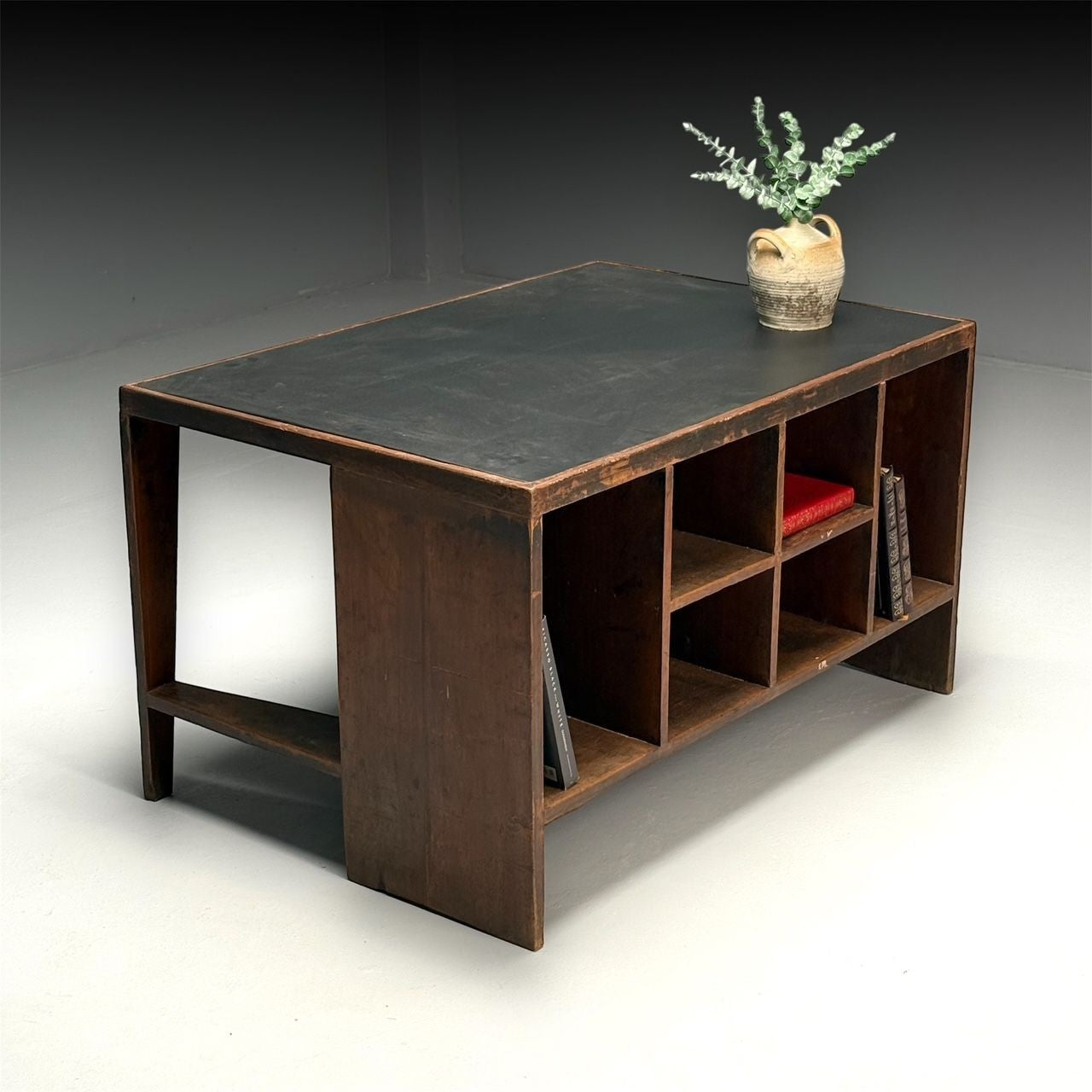 Pierre Jeanneret, French Mid-Century Modern, Pigeonhole Desk, Teak, Chandigarh