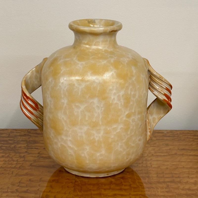 Upsala Ekeby, Swedish Mid-Century Modern, Beige Ceramic Vase, Sweden, 1930s