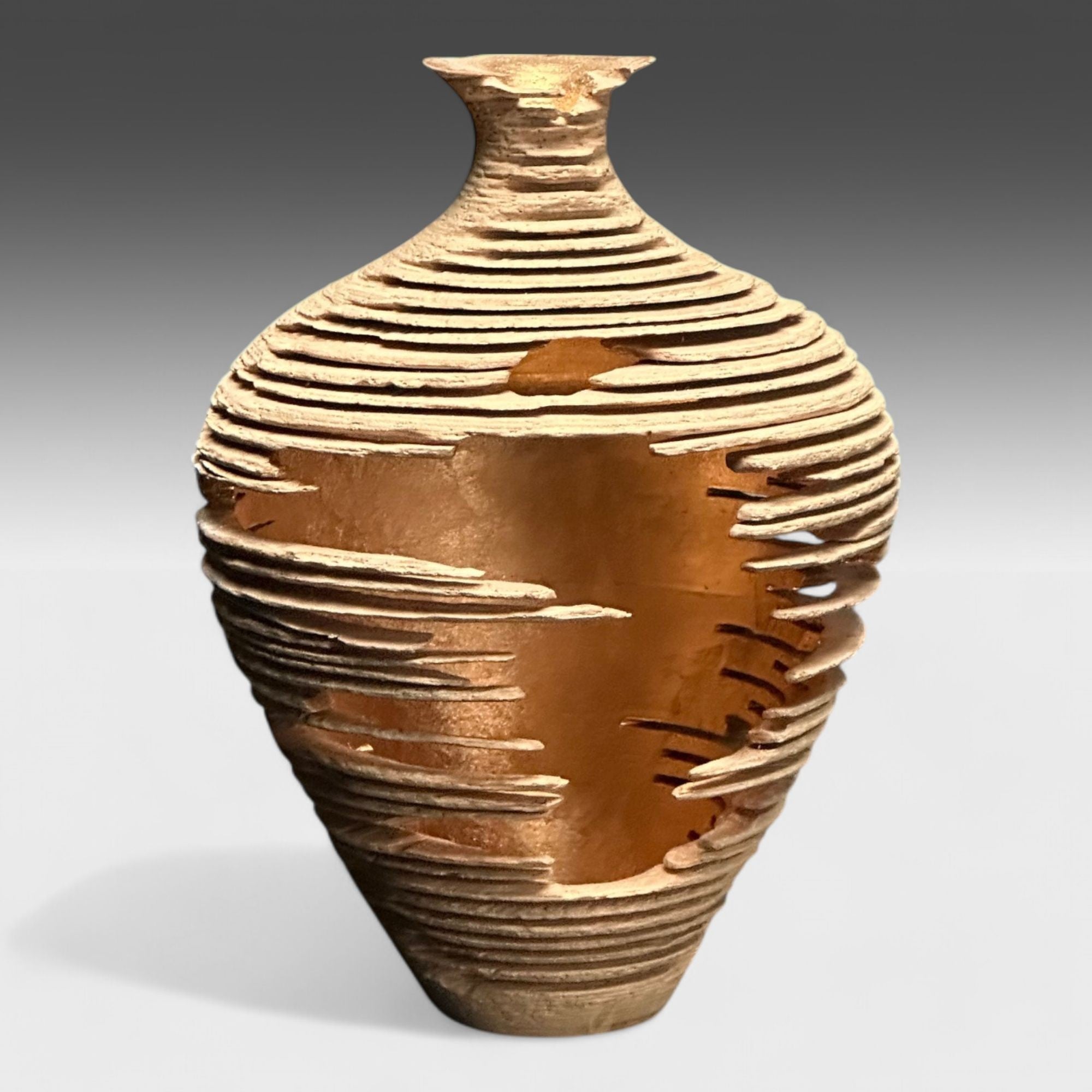 Marc Fish, Contemporary, Disintegrating Vessel, Ash, Gold Leaf, UK, 21st C.