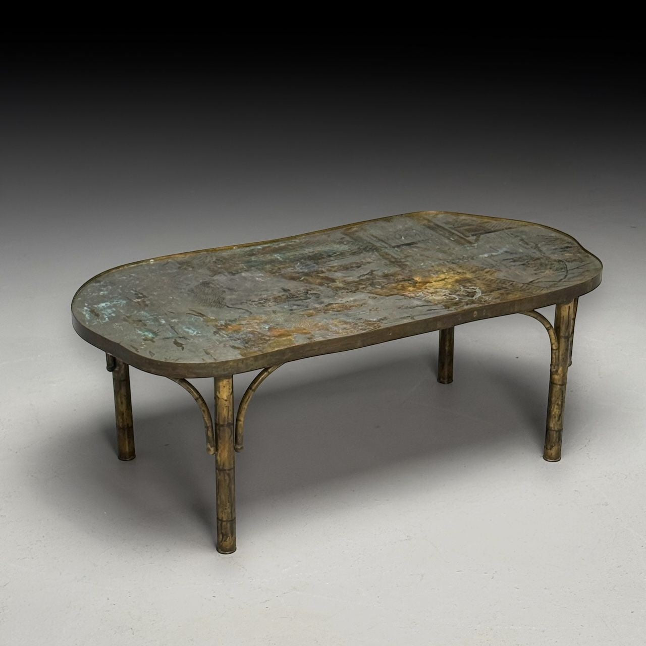 Philip and Kelvin LaVerne, Mid-Century Modern, Chan 140 Coffee Table, Bronze