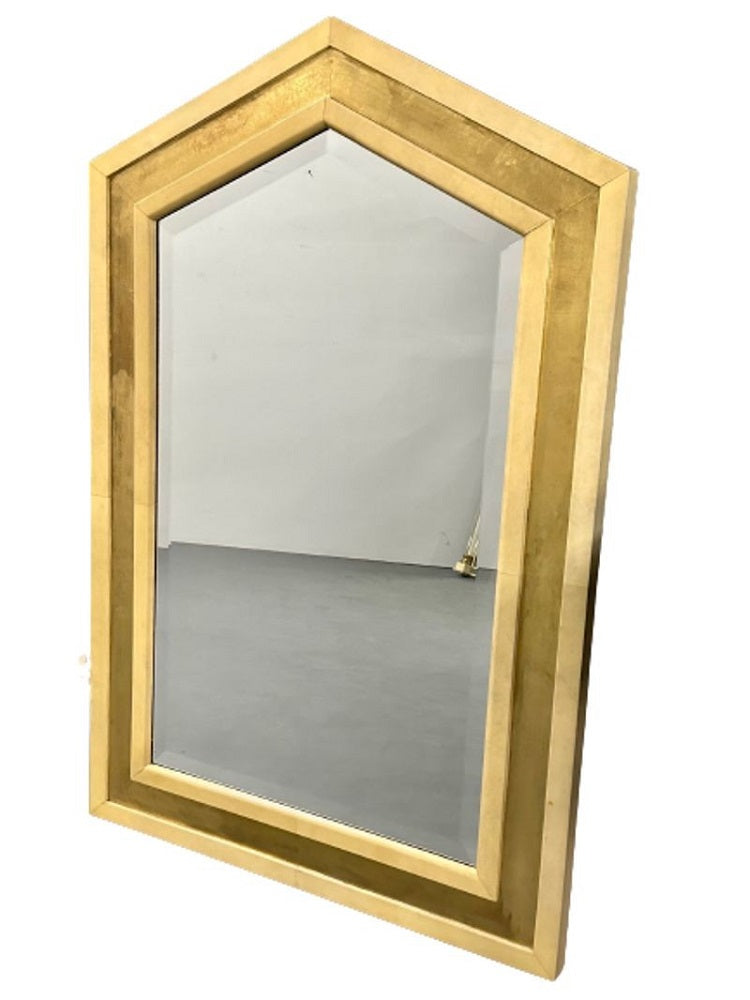 Mid-Century Modern Giltwood Wall / Console / Pier Mirror, Parchment, Italian