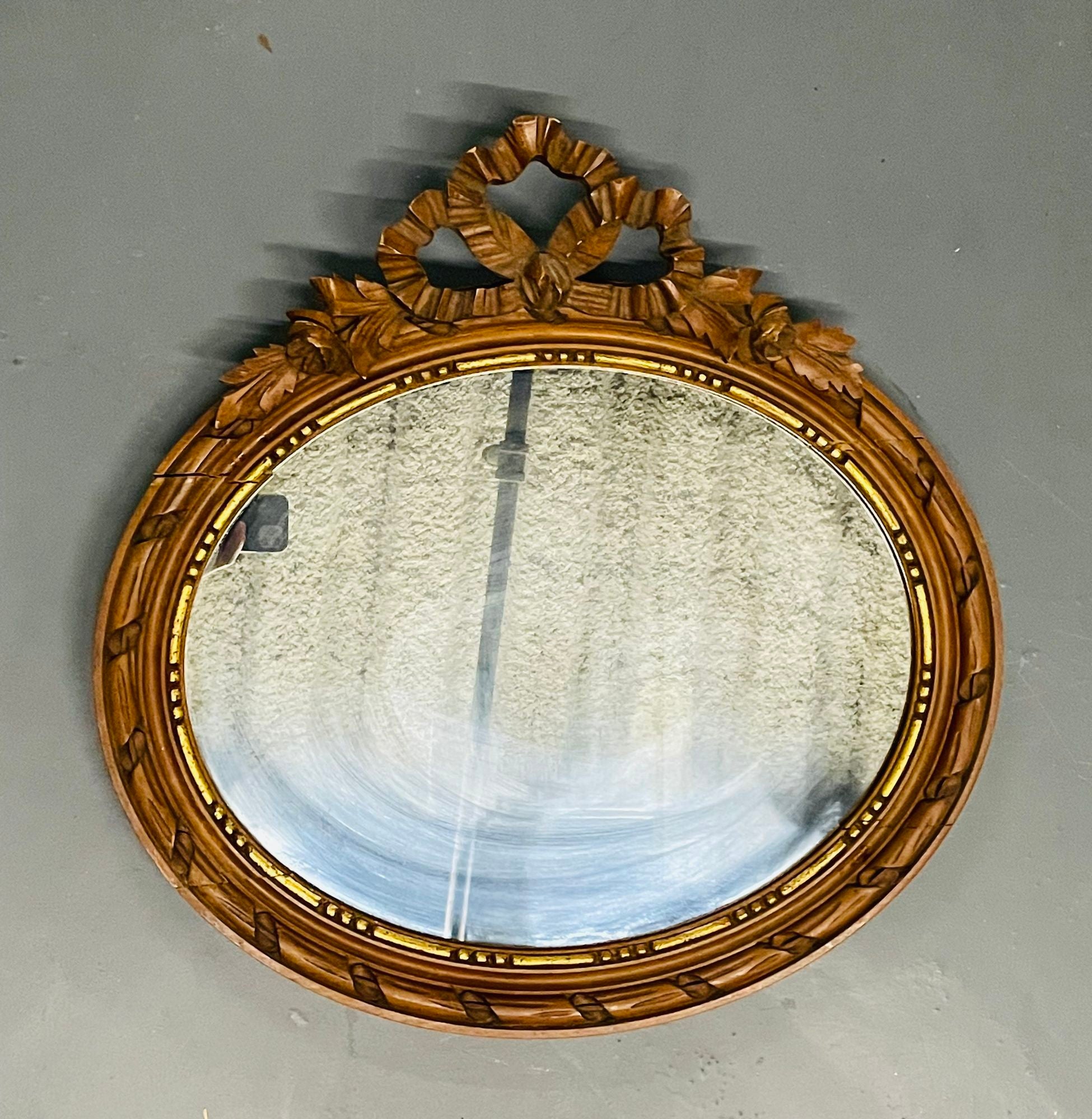 Louis XVI Style Gilt Wood Wall or Console Mirror