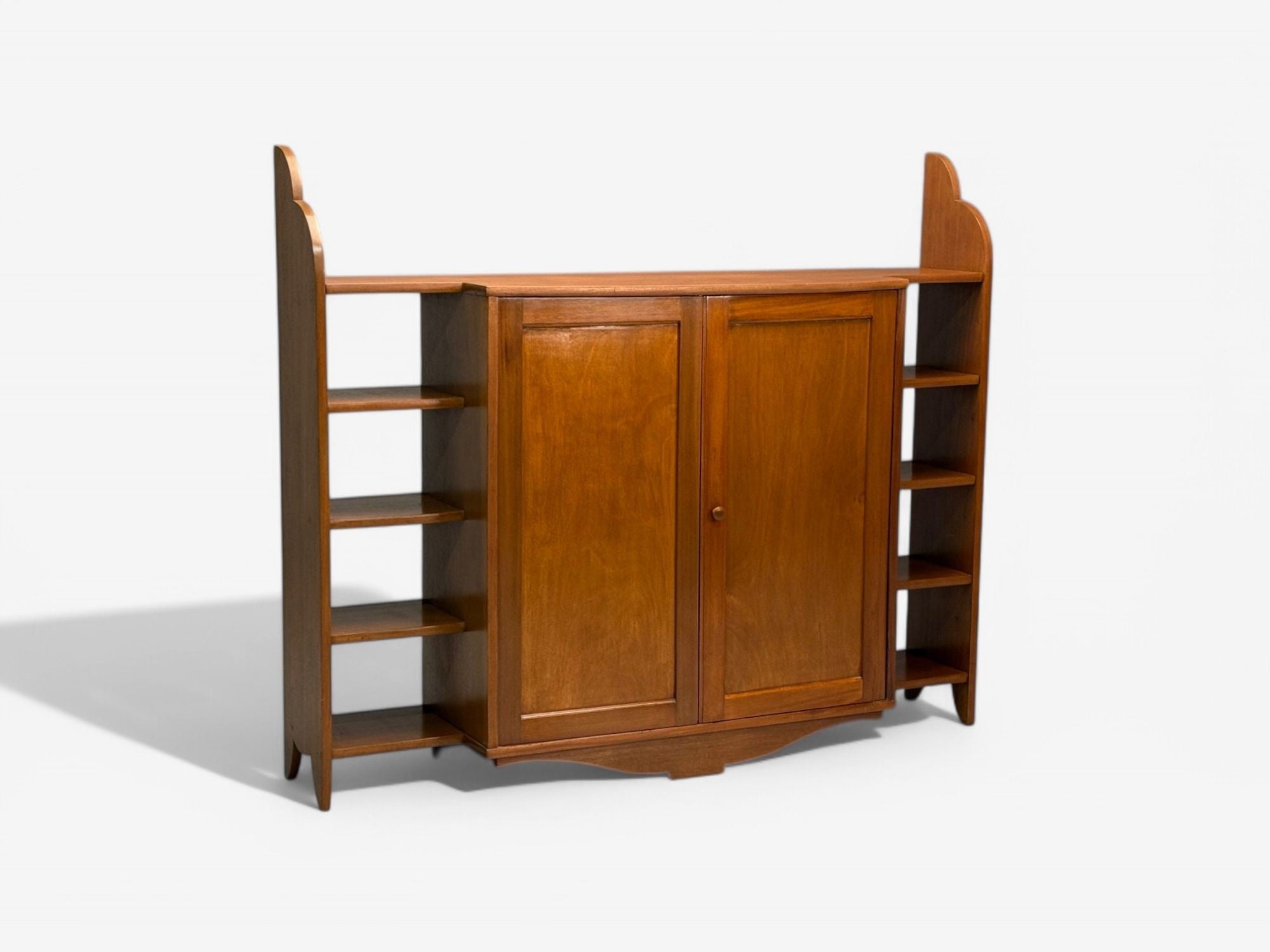 Eugene Printz, French Art Deco, Mahogany, Rare Bookcase, France, 1930s