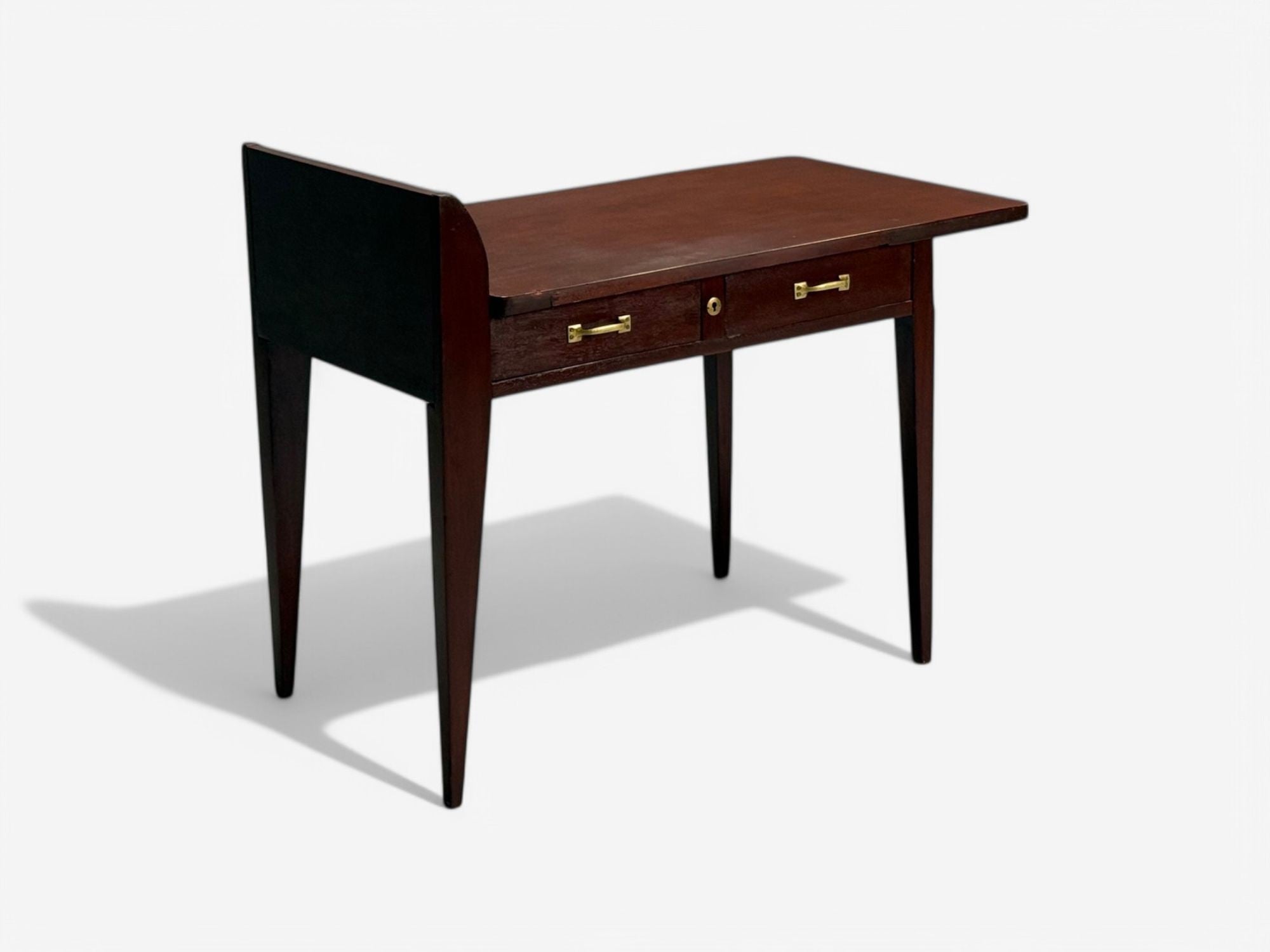 Eugene Printz, French Art Deco, Mahogany, Rare Asymmetric Desk, France, c. 1925