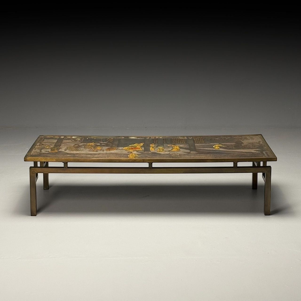 Philip & Kelvin LaVerne, Mid-Century Modern, Chin Ying Coffee Table, Bronze