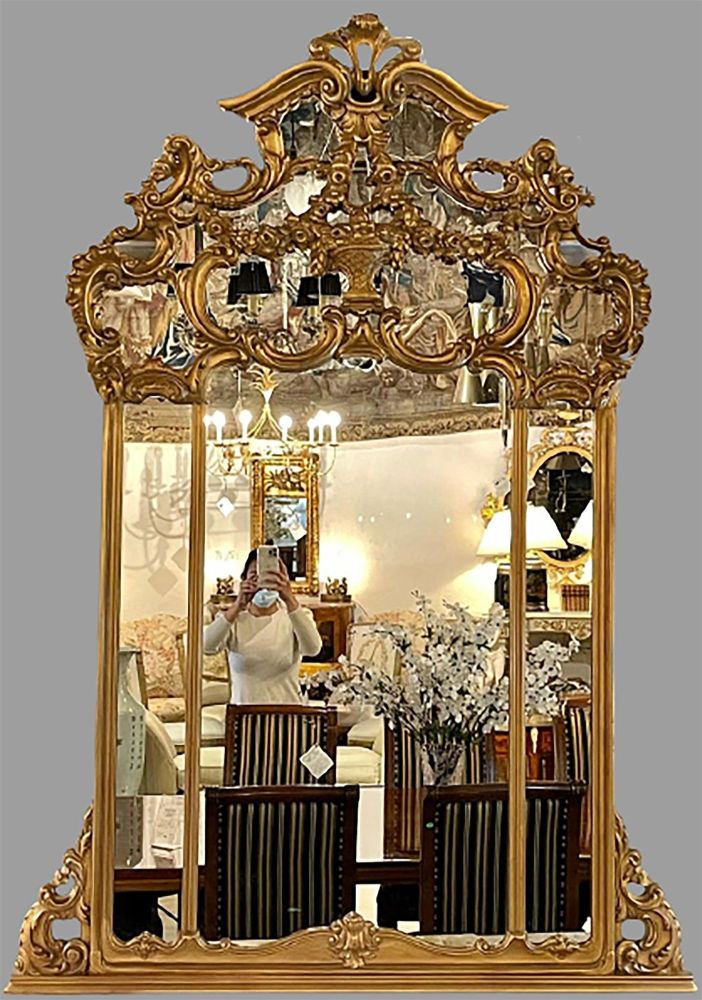 Giltwood over the Mantel Mirror, Wall or Console Mirror