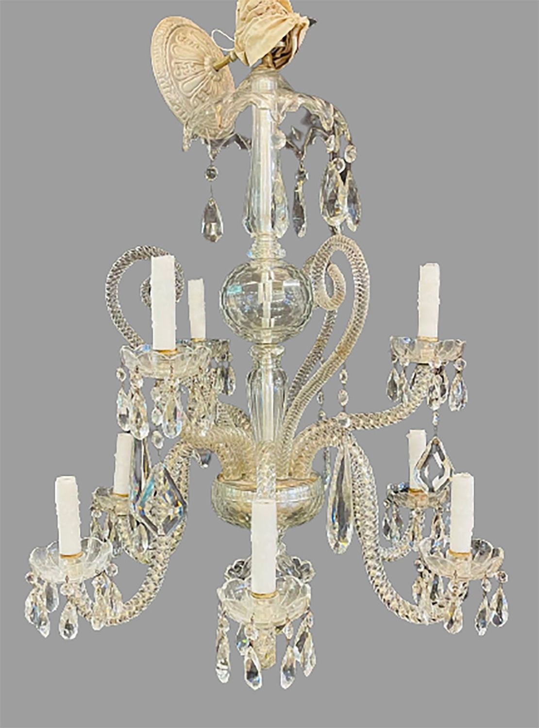 Fine Cut Crystal Venetian Style Chandelier