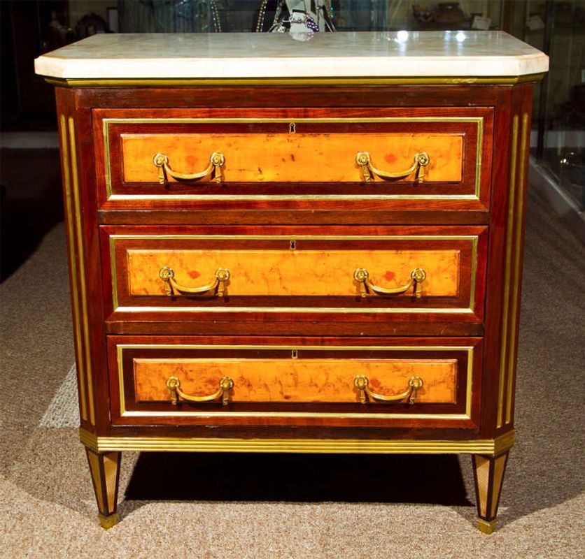 A Fine Russian Neoclassical Commode or Nightstand or Bathroom Vanity