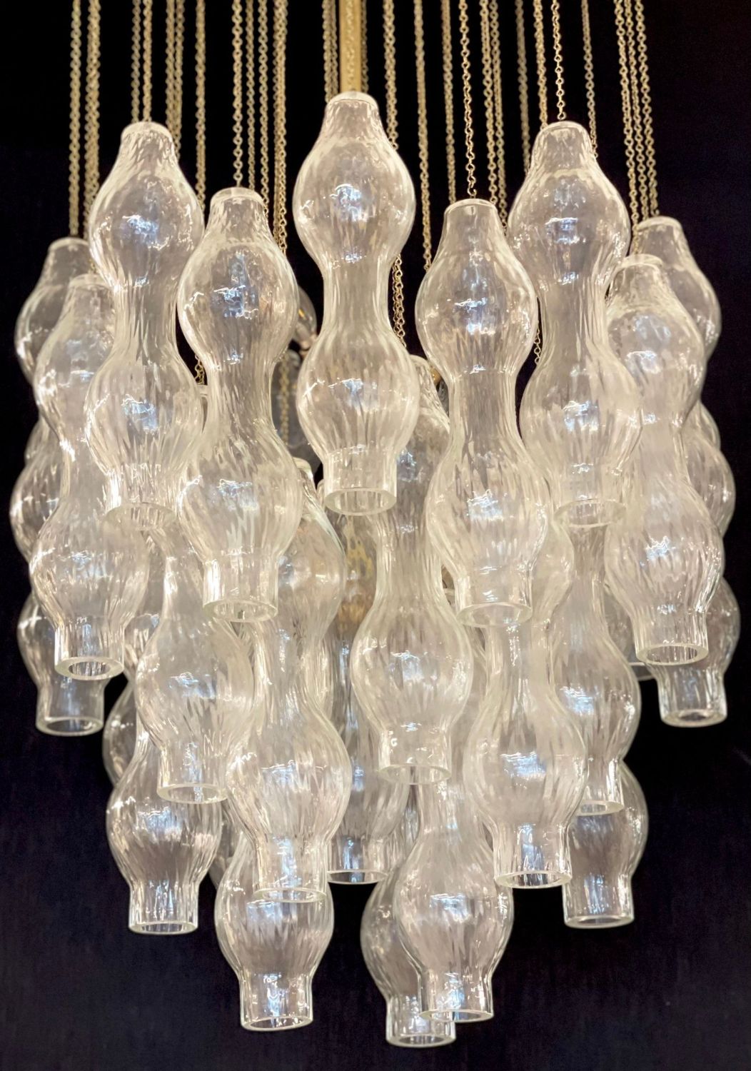 Italian Mid-Century Modern Glass Chandelier