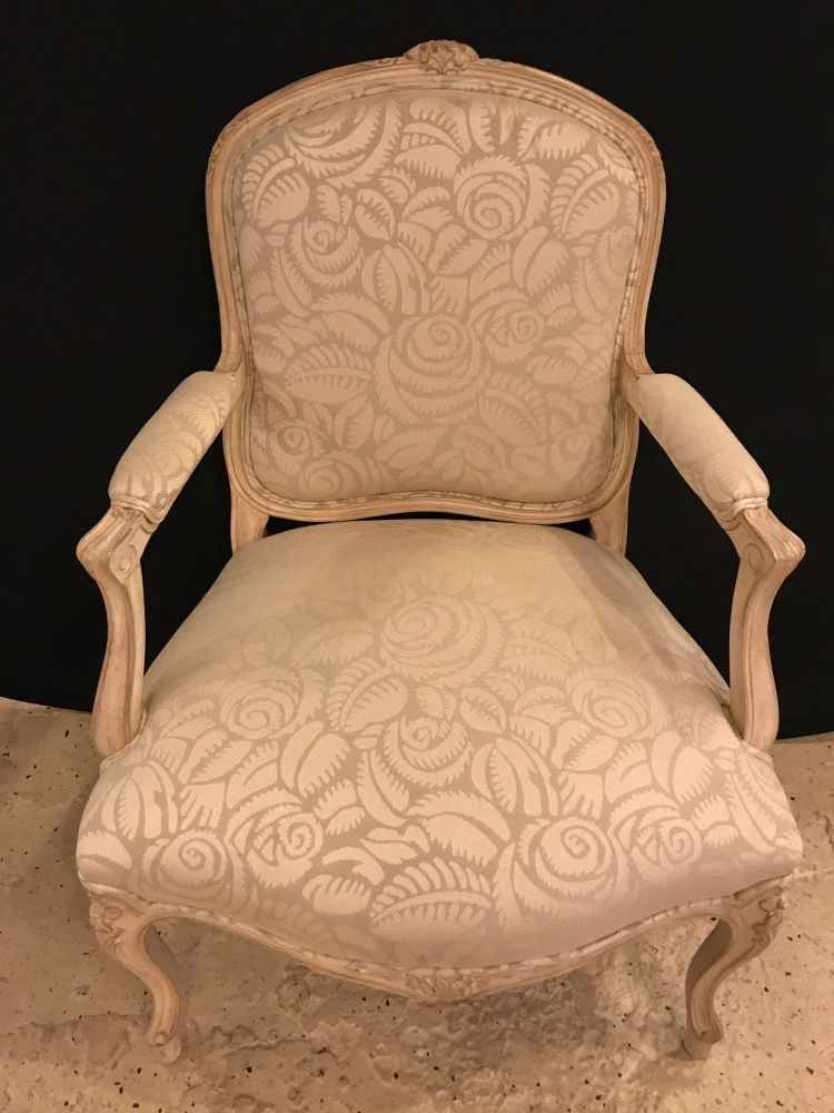 Pair of Louis XV Style Bergère Armchairs