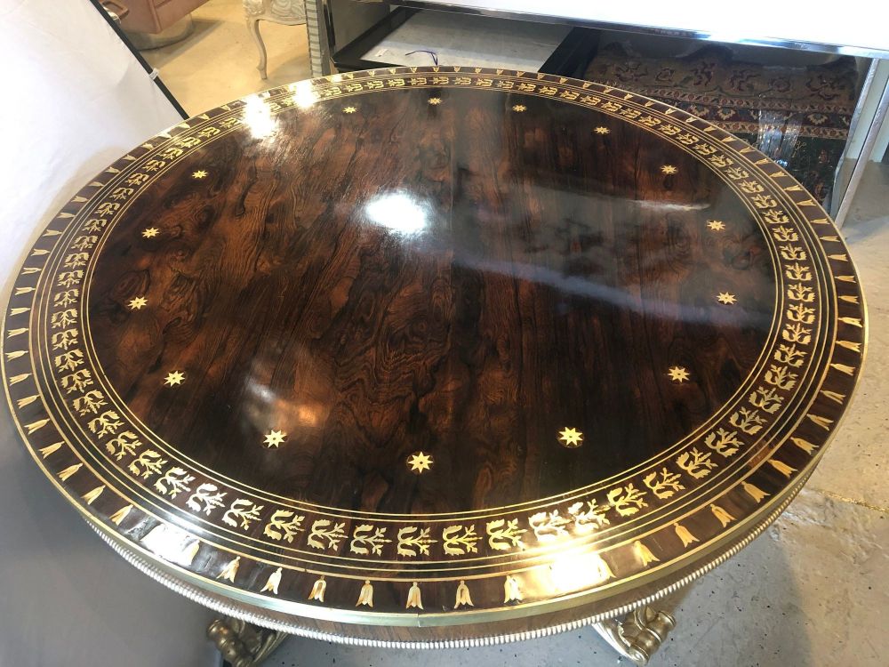 Russian Neoclassical 19th Century Rosewood Breakfast / Center / Dining Table