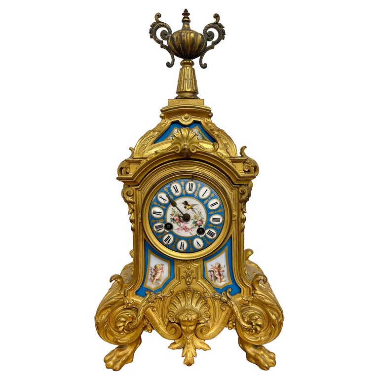 Louis XVI Dore Bronze Mantle Clock, Conrad Felsing, Berlin