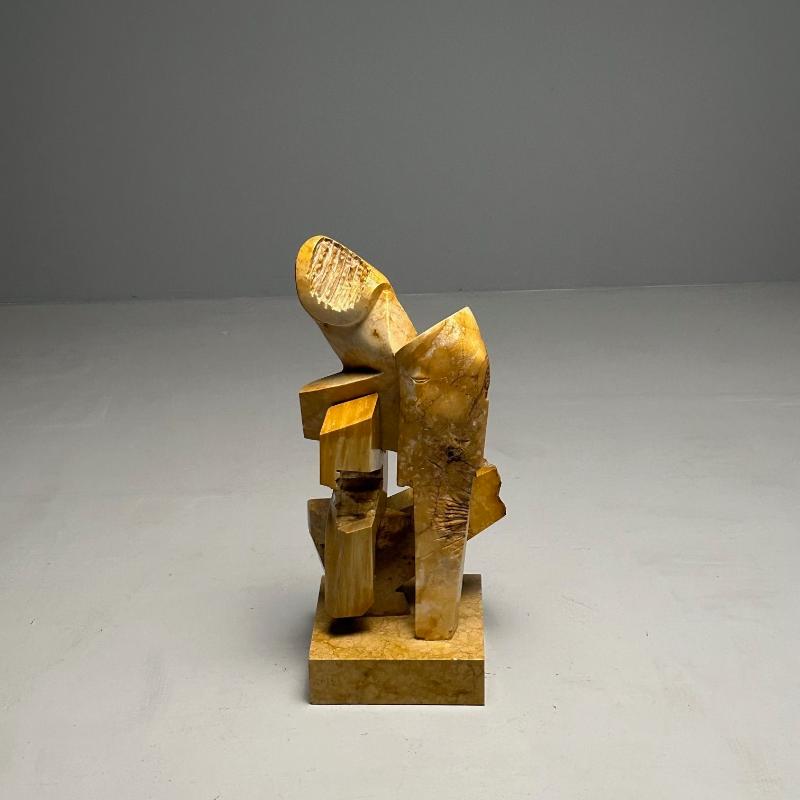 Mid-Century Modern Abstract Marble Sculpture / Statue, Signed and Dated, 1983