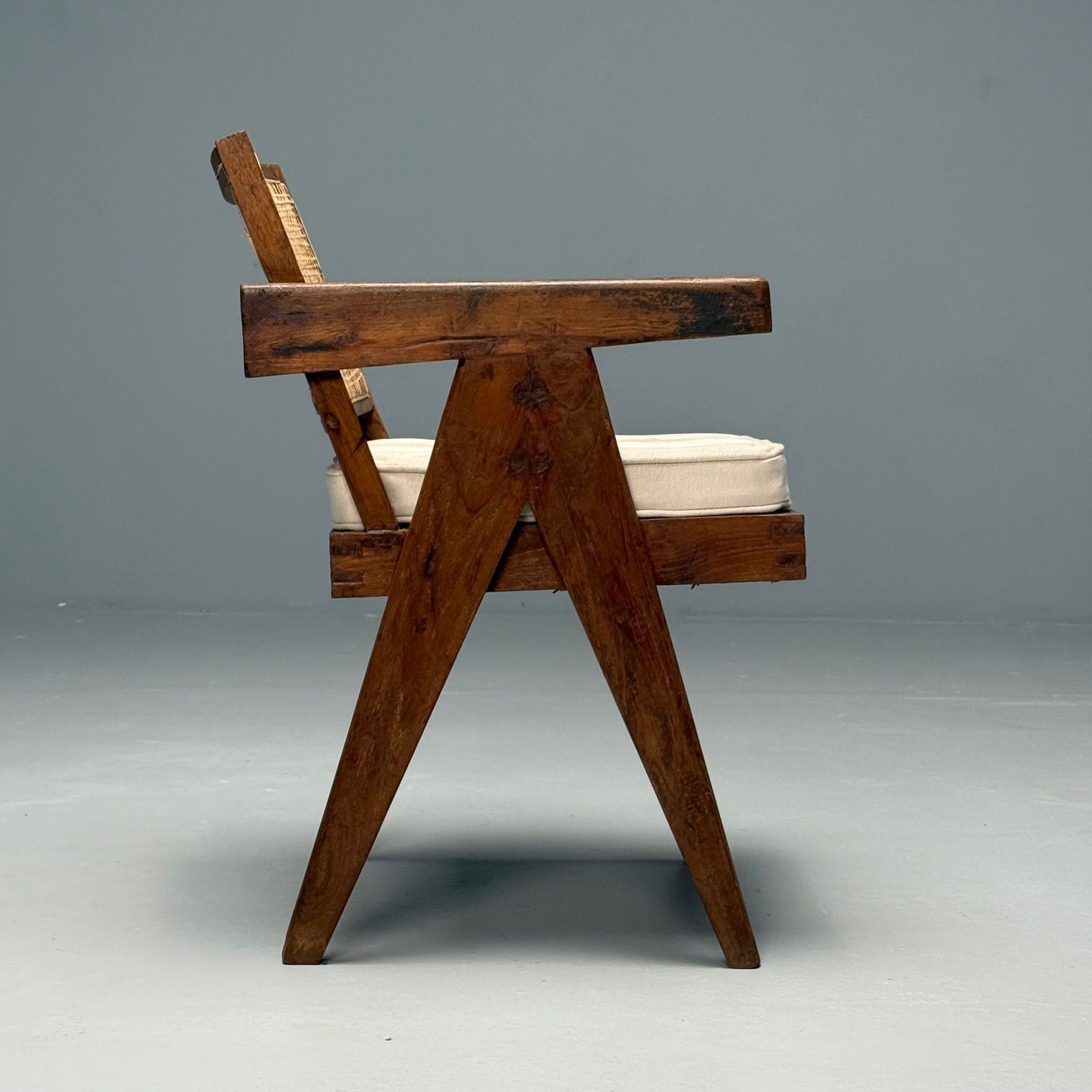 Pierre Jeanneret, French Mid-Century Modern, Arm Chair, Chandigarh c. 1960s