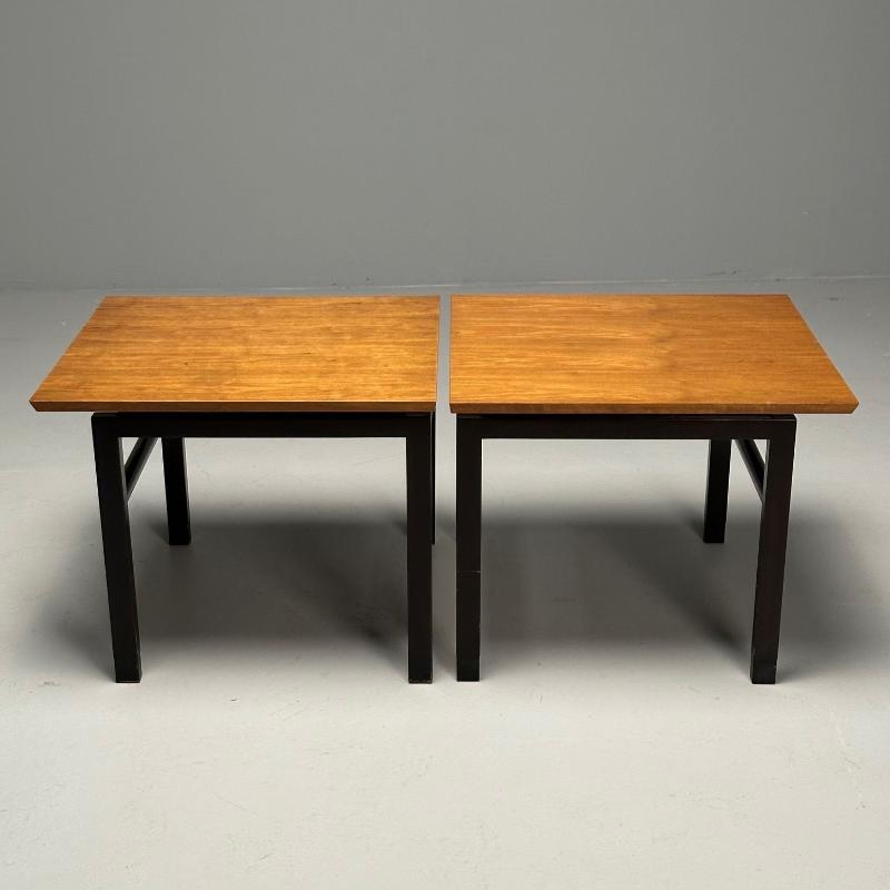 Dunbar, Mid-Century Modern, Side Tables, Metal, Walnut, USA, 1970s