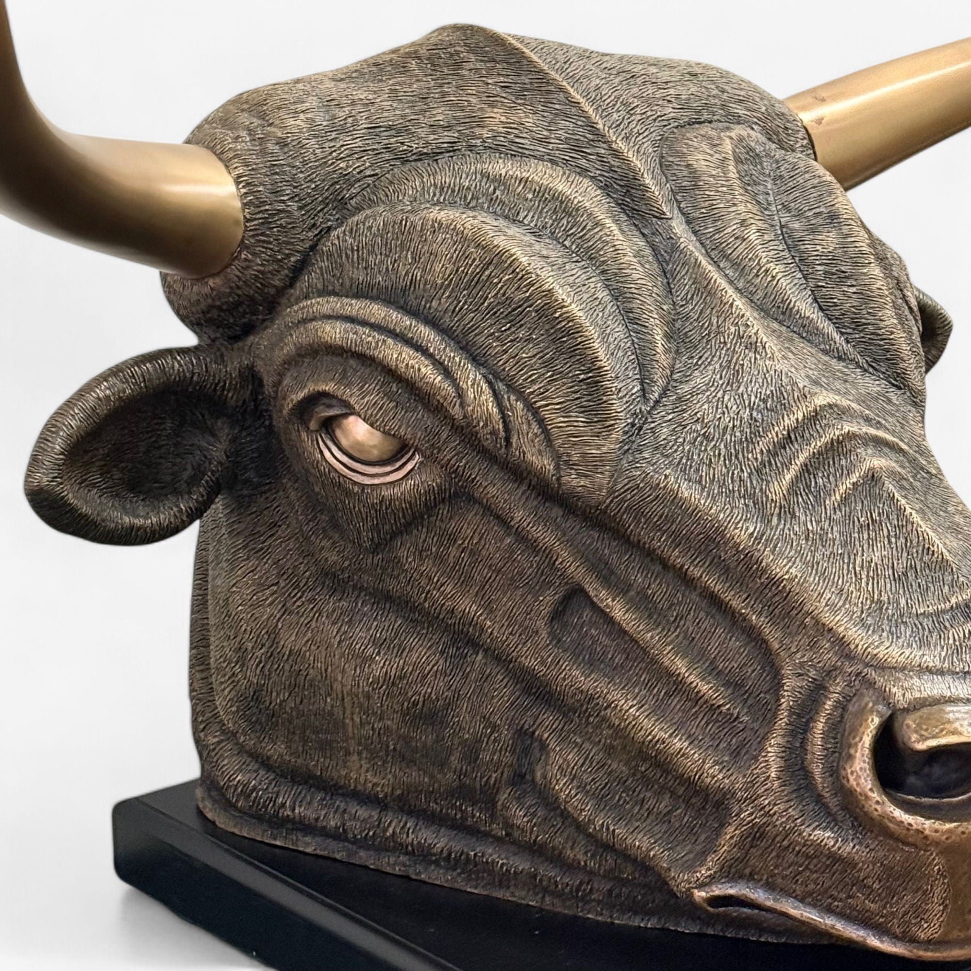 Modern, Spanish Fighting Bull Sculpture, Hot Cast Bronze, American, 21st C.