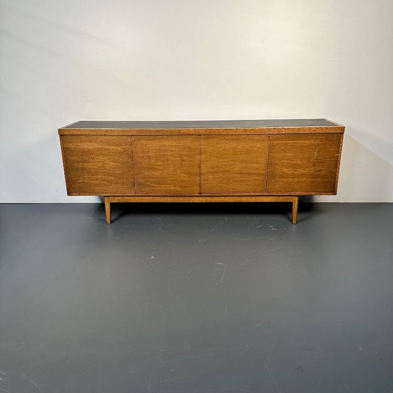 Mid-Century Modern Sideboard / Credenza, Rustic Provincial Cabinet, Slate Top