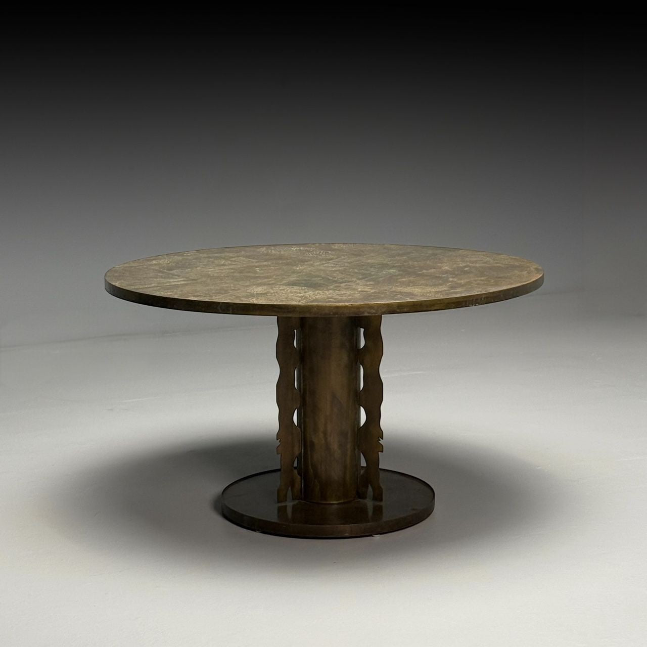 Philip & Kelvin LaVerne, Mid-Century Modern, Chan Center Table, Bronze, 1960s