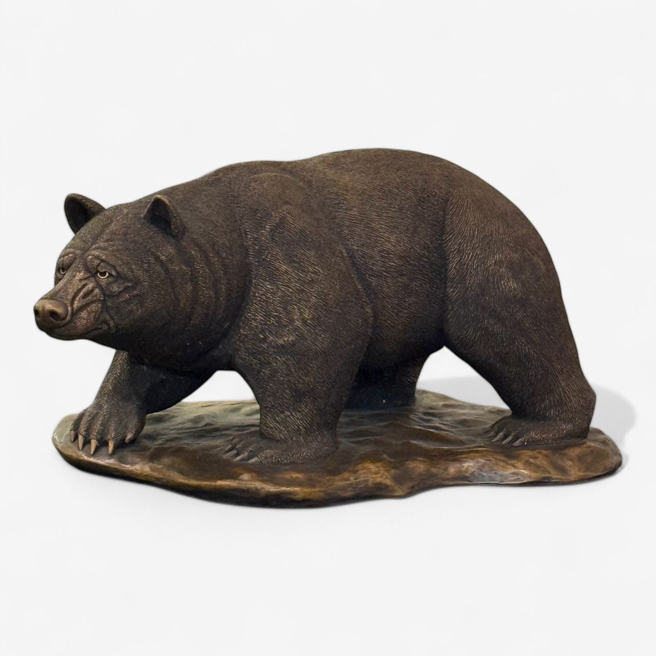 Modern American Bear Sculpture, Hot Cast Bronze, American, 21st C.