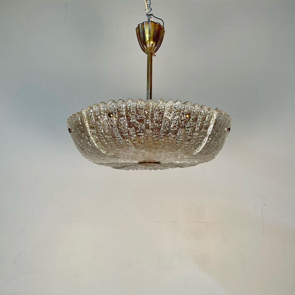 Carl Fagerlund,  Orrefors, Swedish Mid-Century Modern, Chandelier