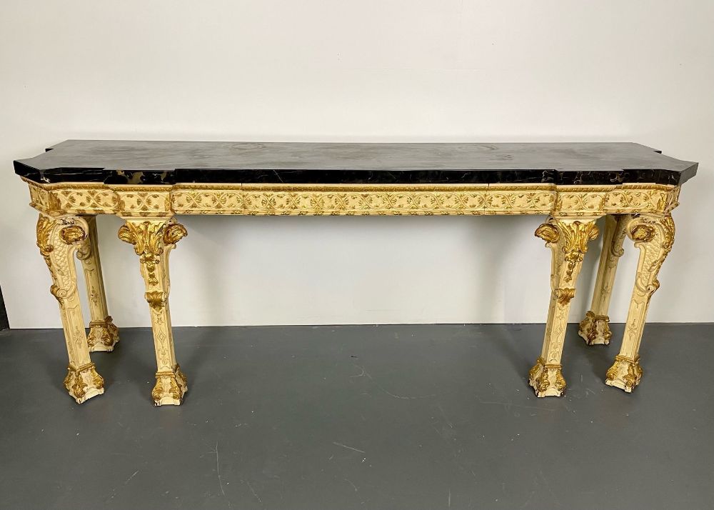 Monumental Marble Top Louis XV Style Console, Sideboard, Maison Jansen, 19 Cent