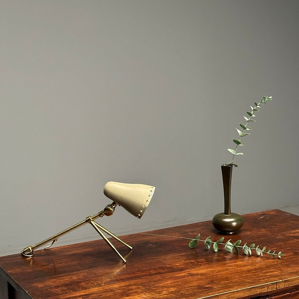 Boris Lacroix, Falkenbergs, Swedish Mid-Century Modern, Table Lamp, Brass, 1960s