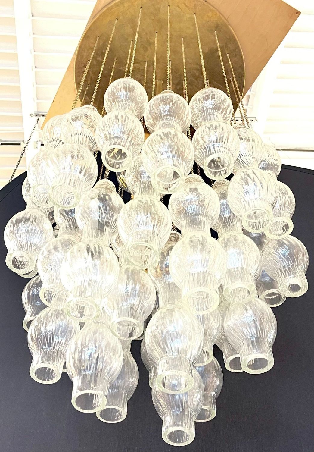 Italian Mid-Century Modern Glass Chandelier