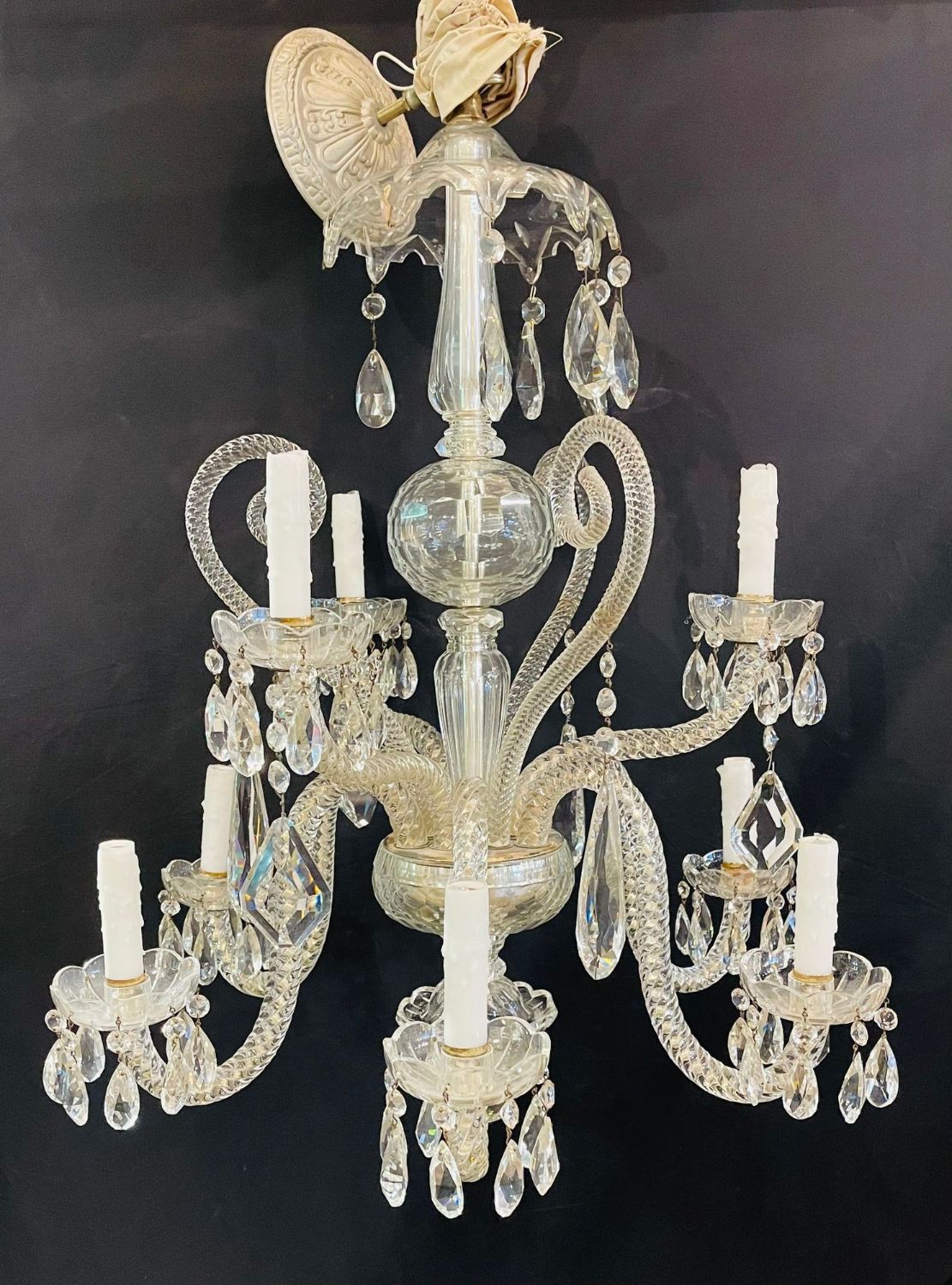 Fine Cut Crystal Venetian Style Chandelier