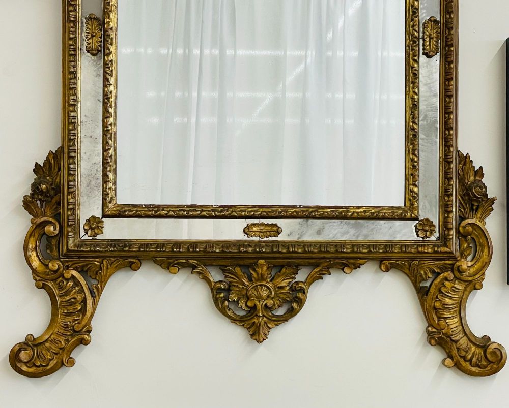 An Italian Gilt Wood Wall, Console or Pier Mirror